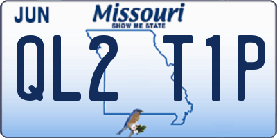 MO license plate QL2T1P