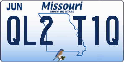 MO license plate QL2T1Q