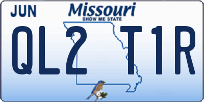 MO license plate QL2T1R