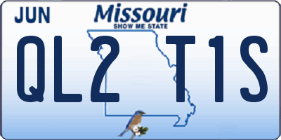 MO license plate QL2T1S