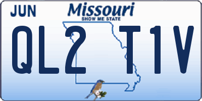 MO license plate QL2T1V