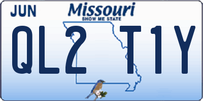 MO license plate QL2T1Y