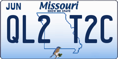 MO license plate QL2T2C
