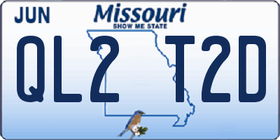 MO license plate QL2T2D