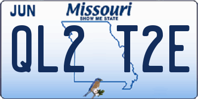 MO license plate QL2T2E