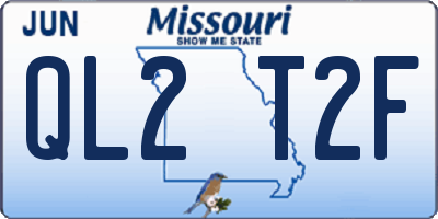 MO license plate QL2T2F