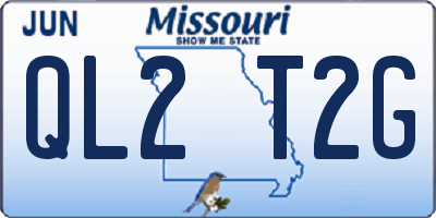 MO license plate QL2T2G
