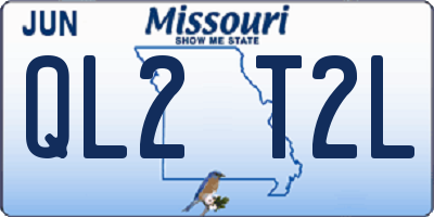 MO license plate QL2T2L