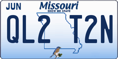 MO license plate QL2T2N