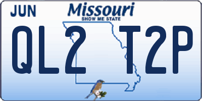 MO license plate QL2T2P