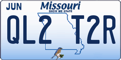 MO license plate QL2T2R