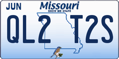 MO license plate QL2T2S