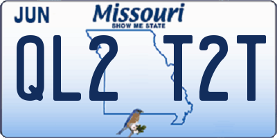 MO license plate QL2T2T