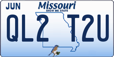 MO license plate QL2T2U