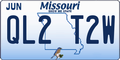 MO license plate QL2T2W