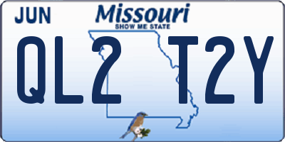 MO license plate QL2T2Y