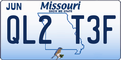 MO license plate QL2T3F
