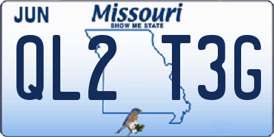 MO license plate QL2T3G