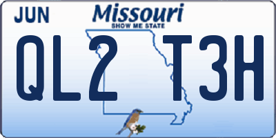 MO license plate QL2T3H