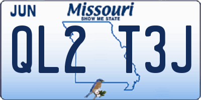 MO license plate QL2T3J