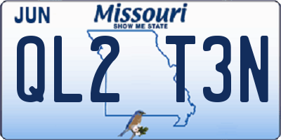 MO license plate QL2T3N