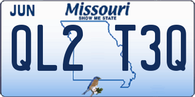 MO license plate QL2T3Q