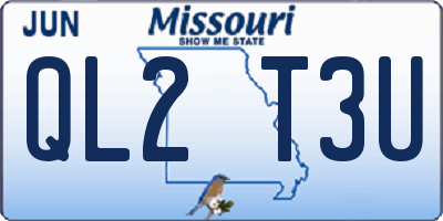 MO license plate QL2T3U