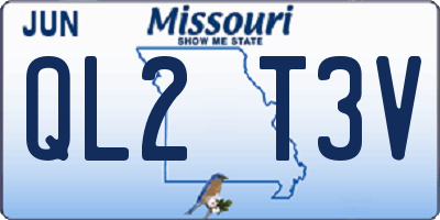 MO license plate QL2T3V