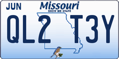 MO license plate QL2T3Y