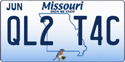 MO license plate QL2T4C