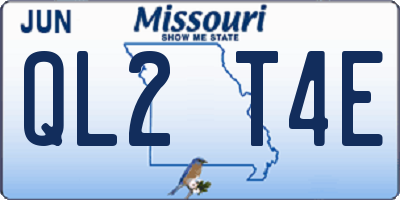 MO license plate QL2T4E