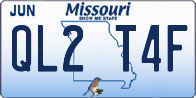 MO license plate QL2T4F
