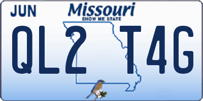 MO license plate QL2T4G
