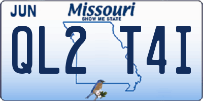 MO license plate QL2T4I
