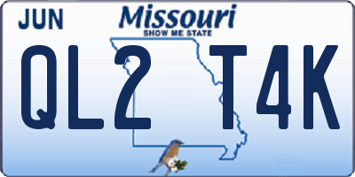 MO license plate QL2T4K