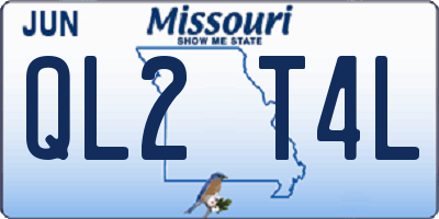 MO license plate QL2T4L