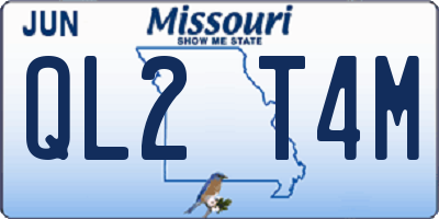 MO license plate QL2T4M