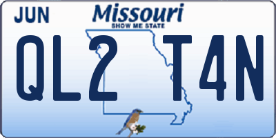 MO license plate QL2T4N