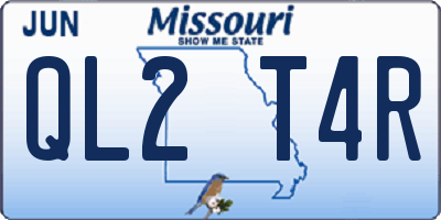 MO license plate QL2T4R
