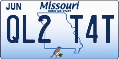 MO license plate QL2T4T