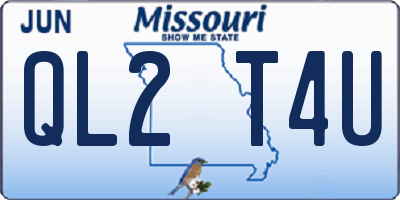 MO license plate QL2T4U