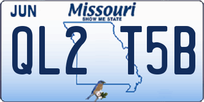 MO license plate QL2T5B