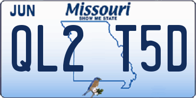 MO license plate QL2T5D