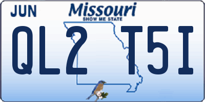 MO license plate QL2T5I