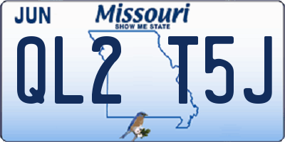 MO license plate QL2T5J