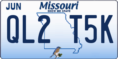 MO license plate QL2T5K