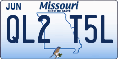 MO license plate QL2T5L