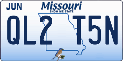 MO license plate QL2T5N