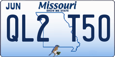 MO license plate QL2T5O