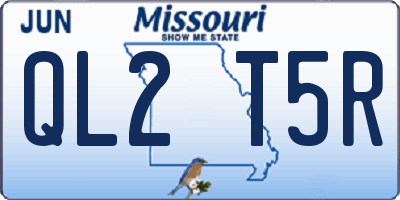 MO license plate QL2T5R